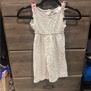 Zara Girls Cream & Pink Jumpsuit